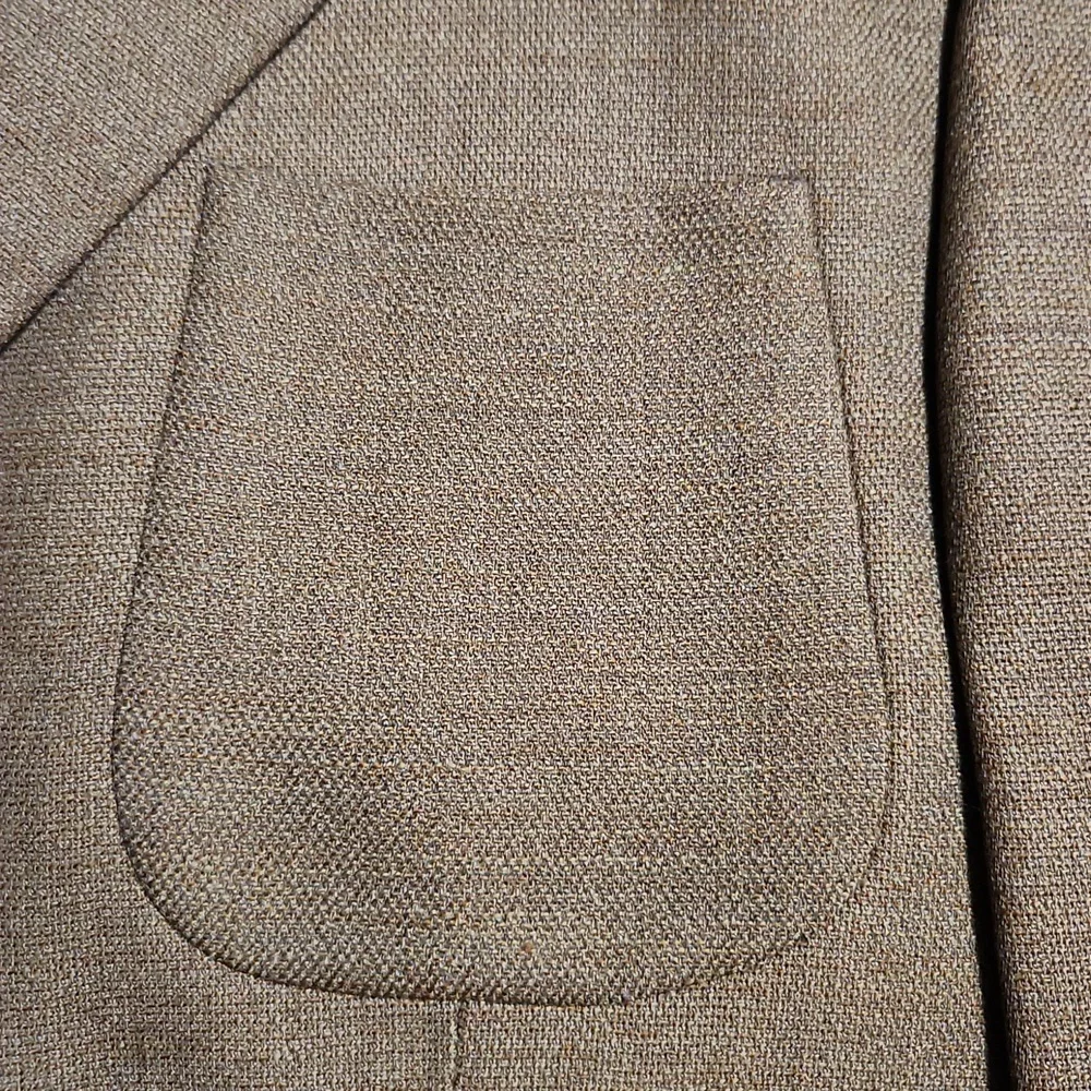 Vintage Kasper 100% Wool Tan Sport Coat Blazer Men's 42L